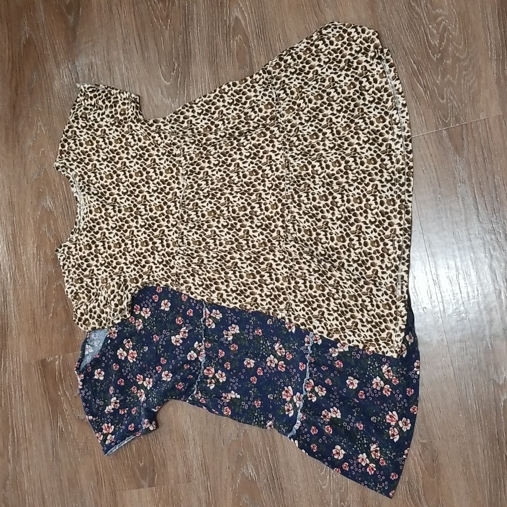 (L) Old Navy Youth Girl's Dress Bundle Floral Leopard Print Casual 100% Cotton